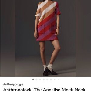 Anthropologie Vibrant Striped Mini Dress